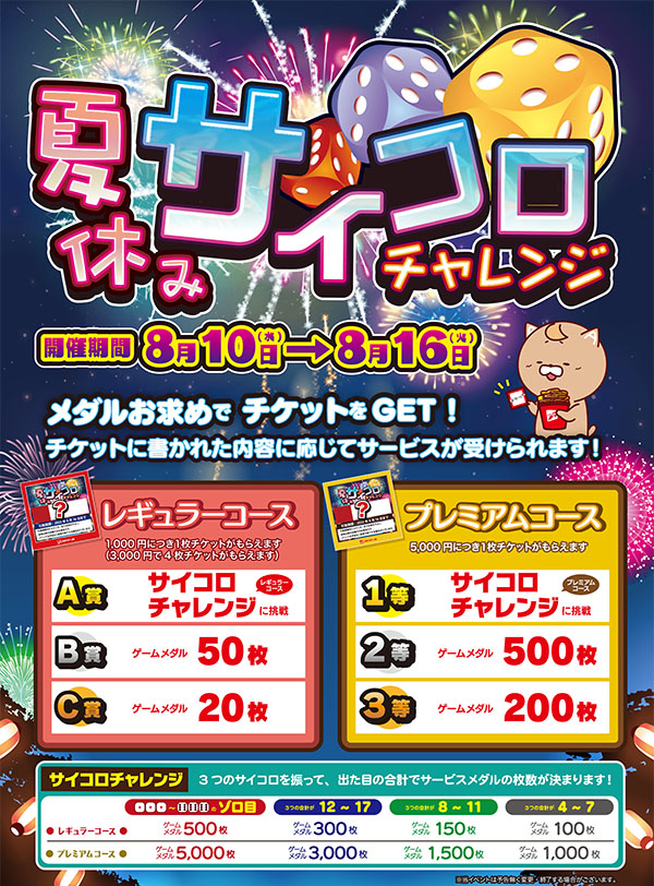 夏休みサイコロチャレンジ